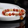 Libro rojo pequeño tiembla original esmalte de pan de oro corazón de azúcar pulsera de ágata media azúcar pan de oro método antiguo pulsera de cuentas esmaltadas al por mayor