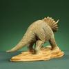 Dragón de cuernos grandes de triceratops de cobre pintado, artesanías de latón, adornos para el hogar, la sala de estar, la oficina, el escritorio, la entrada.