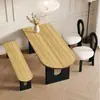 Mesa de isla y sillas vintage estilo francés, modelo nuevo para casas pequeñas, mesa de comedor semicircular de pared, mesa larga para discusiones y recepción