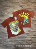 Nueva Camiseta de Manga Corta Hells 2026 Lavada Vintage Desgastada Estampado Completo Graffiti Marca de Moda Estilo Verano Unisex