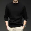 Suéter Jacquard de Hilo Fino para Hombre de 450g, Camisa Base de Punto Casual de Cuello Redondo Otoño e Invierno 2025, Suéter para Hombre