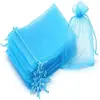Atacado Spot Bolsa de Organza Lisa Transparente com Cordão Presente Casamento Doce Bolsa de Gaze Joias Embalagem de Joias Bolsa de Rede