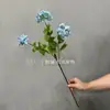 Hortênsia de Três Cabeças Decoração de Casa Arranjo de Flores para Mesa de Jantar Adereço para Fotografia Decoração de Casamento Arranjo de Flores