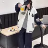 Chaqueta de Béisbol para Niñas 2026 Nuevo Estilo Otoño, Chaqueta Bordada con Letras para Niños Mayores, Cárdigan de Otoño Estilo Universitario