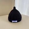 Gorro de chupeta infantil de lã tricotada para meninos e meninas outono e inverno quente engrossado bebê pulôver pele chapéu tendência