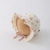 Gorro de Bebé con Protección para las Orejas de Encaje, Sombrero Pastoral Estilo Princesa Floral para Primavera y Otoño, Ropa de Exterior para Bebés, Sombrero de Pescador para Bebé Niña