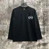 Camisetas Casuales Sueltas de Manga Larga Raglán con Bloques de Color Estampado de Letras Alcatraz para Hombre y Mujer Marca de Moda al por Mayor Transfronteriza