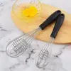 Nuevo Batidor de Huevos de Acero Inoxidable Batidor Manual de Huevos Herramienta para Hornear Mezclador de Fideos Batidora Giratoria Espumador de Leche