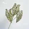 Folhas Artificiais de Calathea e Plantas Monstera Transfronteiriças, Ornamentos de Plantas Tropicais Verdes para Decoração de Casa, Adereços para Atacado