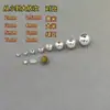 Cuentas de Plata Pura 990 de Ley, Cuentas Redondas, Cuentas Sueltas, Agujero Grande, Agujero Pequeño, Cuentas para Pulseras, Accesorios DIY para Collares, Joyería de Plata Lisa