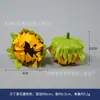 Flores de Girasol Simuladas al por Mayor Accesorios para Disfraces de Baile Flores de Seda Sombrero de Paja Decoración para Mochila Cabezas de Girasol