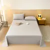 Sábanas Gruesas Cepilladas de Algodón Puro 100% Algodón Puro Color Doble Dormitorio Estudiante Funda de Almohada Juego de Tres Piezas Fábrica de Origen