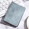 Porta-Cartões Masculino Ultra Fino Mini Carteira Pequena Multifuncional Capa de Couro para Carteira de Motorista Porta-Cartões com Múltiplos Slots Porta-Cartão de Documento Clipe de Cartão Anti-Desmagnetização