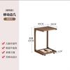 Nueva mesa auxiliar de sofá de madera maciza, mueble auxiliar móvil para sala de estar con ruedas, mesita de noche, mesa de centro para el hogar, mesa pequeña