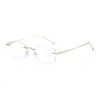 8139 Armazón Metálico Cuadrado Nuevo para Gafas, Moderno y Cómodo, Gafas Protectoras Unisex Simples Anti-Luz Azul