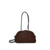 2026 Bolsa Transversal de Ombro Único em Couro Nubuck de Primeira Camada com Estampa de Leopardo, Estilo Bowling, Bolsa Grande para o Dia a Dia Outono e Inverno, Bolsa Feminina Transfronteiriça