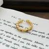 Anel Aberto Elegante Vintage de Zircônia de Nicho de Luxo com Estilo Cortesão, Adequado para Festas Noturnas, Anel Versátil de Luxo Leve