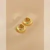Brincos de Bola Estéreo Dupla Face Estilo Coreano para Mulheres, Brincos Básicos de Metal Retrô, Brincos Versáteis de Estilo Nicho