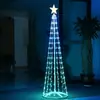 Luces Navideñas de Árbol RGB de Colores, Luces de Árbol LED en Forma de Cono, Decoraciones Navideñas para Interiores y Exteriores, Luces Navideñas de Ambiente Romántico