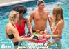 Baleia Polar Tina de Hidromasaje Flotante Grande Mesa para Bebidas y Comida Té Rojo y Negro