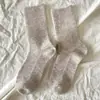 Calcetines cálidos, afelpados, gruesos y acogedores hasta la mitad de la pantorrilla para mujer, de estilo japonés, perfectos para otoño e invierno, hechos con cachemir de doble punto para mayor calidez