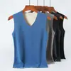 Chaleco térmico sin costuras de terciopelo de dos colores por ambos lados para hombre y mujer con corte de figura chaleco más base lijada fabricantes de ropa interior al por mayor