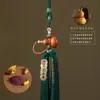 Colgante de calabaza de apertura natural latón cinco monedas de los Cinco Emperadores puerta opuesta calabaza joyería colgante se puede abrir interior cinabrio Sutra del Corazón