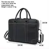 Bolsa masculina nova transfronteiriça bolsa de mão de couro grande capacidade bolsa para computador de 14 polegadas pasta executiva de viagem masculina atacado