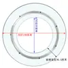 Estufa de Inducción con Plato Giratorio de Vidrio Templado, Olla Caliente con Batería, Anillo de Acero Giratorio Hueco, Cubierta de Mesa Redonda