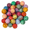 Luz de Palacio Vintage Estilo Francés Lujo Ligero Barroco Pintura al Óleo Cuentas de 12 mm Pulsera DIY Colgante para Coche Cuentas Sueltas con Agujero Recto