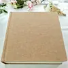 Conjunto de Livros de Votos de Casamento Personalizado com Capa de Linho, Veludo PU, Seda, Estampagem Dourada e Bordado