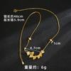 Larga duración no se decolora collar de ginkgo de oro de Vietnam moda femenina Joker alto sentido borla cadena de clavícula fabricantes suministro directo