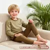Venta de liquidación: Conjunto de ropa interior térmica de algodón puro para niños para otoño e invierno, ropa de estar unisex para bebé, tops y pantalones de otoño, pijamas para niños