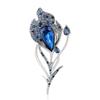 Nova high-end requintado liga strass broche de penas personalizado criativo das mulheres terno cardigan corpete jóias pinos