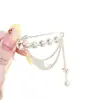 Broche de Flor con Borlas para Mujer, Accesorios de Ropa de Perlas de Alta Gama, Hebilla de Cintura Anti-Exposición, Pin de Broche Decorativo