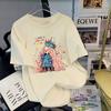 Em Estoque 2026 Nova Camiseta Branca de Manga Curta para Mulheres, Blusa Solta Plus Size de Verão com Design Único, Top de Verão de Nicho