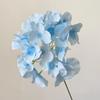 Hortensia de una sola cabeza de comercio exterior, flor de simulación para boda, base de hilera de flores para boda, flor falsa para el hogar, hortensia de pared