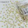 Decoraciones para taladro de uñas de circón amarillo dorado tamaño mini pequeño pedrería irregular de fondo plano amarillo uñas postizas iluminadoras de la piel decoraciones para taladro de uñas