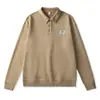P7103 Nova coleção de outono de roupas masculinas plus size: Moletom 360G de algodão puro, simples e de corte solto, com estampa e mangas compridas, no estilo camisa polo