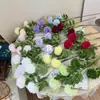Bolas de Flores Artificiais para Casamentos, Crisântemo de 3 Cabeças, Arranjos de Flores Artificiais para Decorações de Casamento, Arranjos de Flores para Decoração de Casa