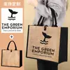 Bolsas de Lino Personalizadas con Logo, Bolsas Tote de Lino-Algodón-Yute, Bolsas de Compras Ecológicas para Regalo, Bolsas de Lona para Souvenir
