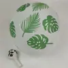 Globo Transparente Hoja Verde Hoja de Monstera Hoja de Coco 12 pulgadas Transparente Impreso Puntos Estrellados Copo de Nieve Globo Transfronterizo