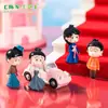 Paisaje en miniatura, caricatura creativa, figuritas lindas con forma de bolita, accesorios decorativos, adornos de escritorio y para coche