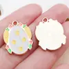 Nuevo Dibujo Animado Lindo Conejo Huevo de Pascua Goteo de Aceite Colgante de Aleación de Zinc Colgante Accesorios de Joyería para Pulsera DIY