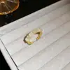 Anel Minimalista Estilo Coreano com Zircônia Pedra Olho de Gato Camada Dupla, Anel de Dedo Indicador Estilo Minimalista de Nicho de Alta Qualidade, Joia Versátil da Moda