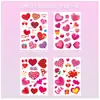 Pegatinas de Tatuaje de Labios Rojos Corazón Rojo Transfronterizas de Alta Gama Sexy para el Día de San Valentín, Día de San Valentín Chino, Pegatinas de Besos de Rosa Multicolor