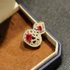 Broche de Abóbora Azul de Alto Padrão Estilo Chinês, Pequeno, Exquisito e Simples Broche Fulu Estilo Chinês, Mesmo Estilo para Homens e Mulheres