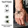 Tatuagem Adesiva Aranha Cruzada Homens À Prova D'água Cor Duradoura Sensação de Alta Qualidade Peito Ombro Braço Manga Inteira Halloween Terror