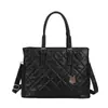 [Personalizado] Bolsa de Ombro Feminina Transfronteiriça da Amazon Bolsa Tote Matelassê Grande Capacidade Bolsa Transversal de Mão em PU