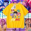 Camiseta de Manga Corta de Algodón de Verano para Niños y Niñas, Grupo de Chicas Kpop, Demon Slayer, Conjunto para Niños, Ropa para Niños Grandes, Top Estilo Urbano